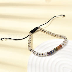 Регулируемые браслеты из натурального кварцевого кристалла и немагнитного гематита&nbsp;BJEW-K251-09V