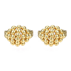 Кольцо-манжета с латунным шариком и ромбом для мужчин и женщин RJEW-N037-019