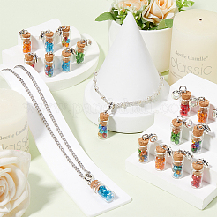 30 шт. стеклянная бутылка со стеклянными бусинами европейские подвески FIND-SC0012-99