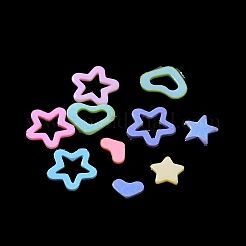 PVCスパンコール  縫製工芸品の装飾  混合形状  ハート/スター  ミックスカラー  1.5~3.5x2.5~4x0.5mm  穴：1.2mm  約3680個/袋&nbsp;PVC-E002-01B