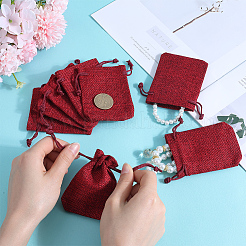 24 шт. мешковина упаковочные мешки мешки с завязками ABAG-BBC0001-07D