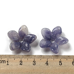 Cabochons en acrylique opaque bicolore&nbsp;OACR-G034-05C