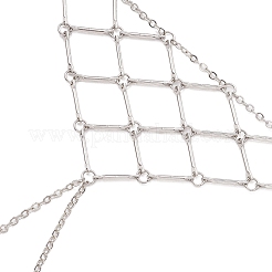 Латунные кабельные цепи кольца браслеты для женщин BJEW-JB11484-02