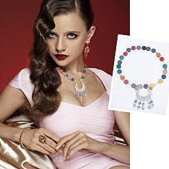 24 шт. 4 стильные тибетские компоненты люстры из сплава звенья TIBE-FH0001-13