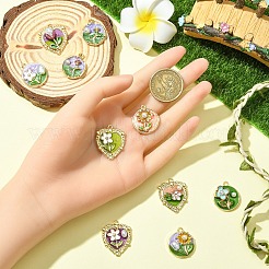 10шт 10 стиля подвески из сплава с эмалью&nbsp;ENAM-YW0006-20