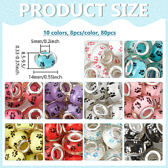 Акриловые бусины европейского стиля OPDL-NB0001-07