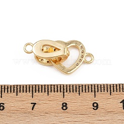 Замки из латуни с микропейвом и прозрачным фианитом KK-C075-37G