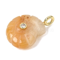 Pendentifs sculptés en jade topaze naturelle&nbsp;X-G-C282-01M