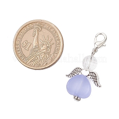 Акриловые подвески в форме сердца ангела HJEW-JM03566-02