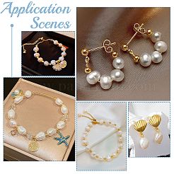 1 нить бусин из натурального культивированного пресноводного жемчуга PEAR-BBC0001-21