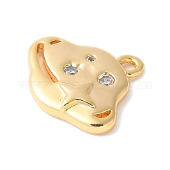 Латунные микропаве прозрачные подвески с фианитом KK-U064-09G