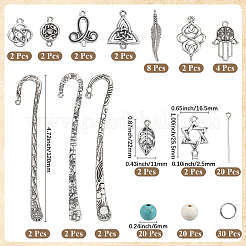 DIY-Sets zum Basteln von Lesezeichen aus Knotenlegierung und synthetischem Türkis&nbsp;DIY-SC0027-59