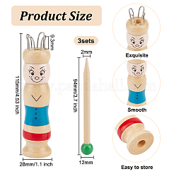 Вязальная машина для деревянной веревки&nbsp;AJEW-WH0166-12