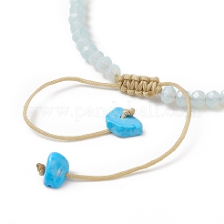 Синтетические бирюзовые ножные браслеты на тему океана&nbsp;AJEW-AN00506