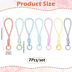7 Stück 7 Farben Polyester-Lanyard-Hand-Handygurte&nbsp;MOBA-FS0001-03
