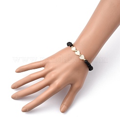 Эластичные браслеты из бисера BJEW-JB05403-01