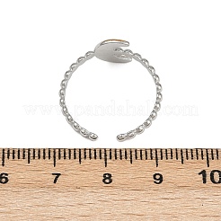 Двухцветные манжетные кольца из нержавеющей стали 304 RJEW-S635-01GP-11