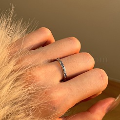 925 перстень из стерлингового серебра с микропаве из кубических цирконий для женщин RJEW-F180-04P