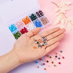 400шт 10 цвета гальванические стеклянные бусины&nbsp;EGLA-YW0001-15