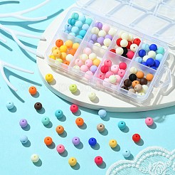 8 цвет непрозрачных матовых акриловых бусин&nbsp;MACR-CJ0001-79