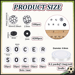 DIY-Sets zum Basteln von Fußballarmbändern&nbsp;AJEW-PH0007-26
