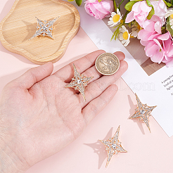 4 broche en alliage avec strass pour sac à dos ou vêtements&nbsp;JEWB-HY0001-64A