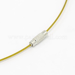 Collier avec cordon en fil d'acier inoxydable 201&nbsp;X-TWIR-SW001-6