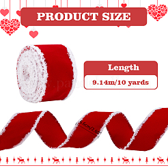 10 ярд бархатной ленты с синельной каймой OCOR-WH0088-39