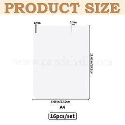 16 feuille intercalaire en plastique pour carnet de notes&nbsp;AJEW-FH0008-83B