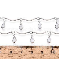 Цепи из латуни и стекла с фестончатыми прутьями CHC-T018-07P