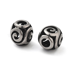 Европейские бусины из нержавеющей стали 304 STAS-V008-38AS