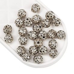 Латунные бусины со стразами  RB-A011-6mm-01P