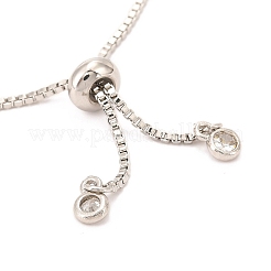 Регулируемые латунные теннисные браслеты с микропаве из кубического циркония&nbsp;BJEW-F416-03P