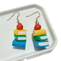 Handgefertigte Ohrhänger aus Polymerclay und Edelstahl 304&nbsp;WG8A15F-01