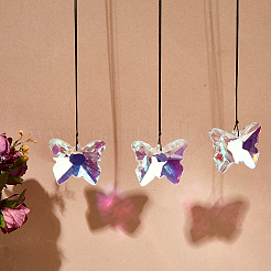 3шт. стеклянная подвеска в виде бабочки AJEW-FH0005-36