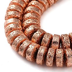 Fili di perle di roccia lavica naturale elettrodeposta&nbsp;G-I360-A04-03