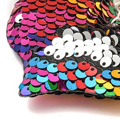 Брелок с подвеской в виде сердца со светоотражающими блестками из ПВХ&nbsp;LS-KEYC-L033-01P-04