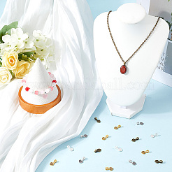 200 шт. 4-цветные плоские клеевые скобы из сплава в тибетском стиле FIND-SP0001-84