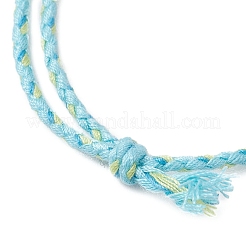 201 браслет с подвесками-крестиками из нержавеющей стали&nbsp;BJEW-JB13463