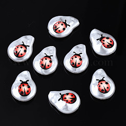 3d печатные бусины из абс-пластика с имитацией жемчуга KY-S163-421