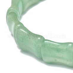 Bracelet extensible en perles rectangle d'aventurine verte naturelle&nbsp;BJEW-E379-05D