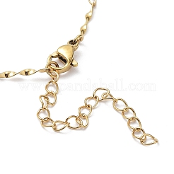 Ionenplattierung (IP) 304 Edelstahl Twist Bar Link Kette Halsketten&nbsp;NJEW-K249-14G
