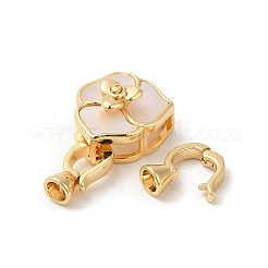 Латунные раскладывающиеся застежки с ракушкой&nbsp;KK-M270-22G