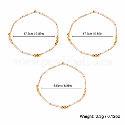 Stretch-Armband-Sets aus Messing- und Glasperlen für Damen&nbsp;BY1958