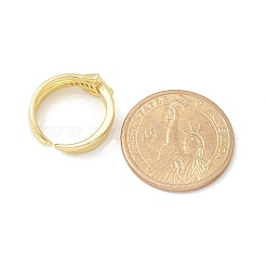 Кольца-манжеты с прозрачным кубическим цирконием в виде буквы d RJEW-G337-10G