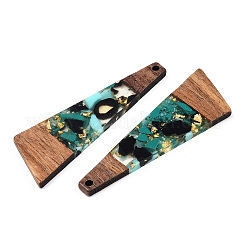 Большие подвески из прозрачной смолы и орехового дерева RESI-TAC0017-71-A02