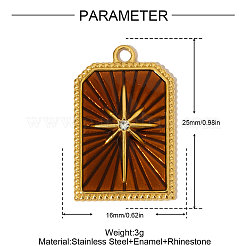 Подвески из нержавеющей стали 304 с эмалью&nbsp;STAS-OY004-77G