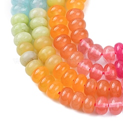 Нити градиентных бусин из натурального белого нефрита&nbsp;X-G-NH0006-A13-01