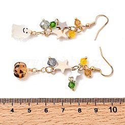 Серьги из сплава из смолы&nbsp;LS-EJEW-P319-02G