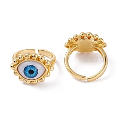 Латунь манжеты кольца RJEW-M138-24G-B